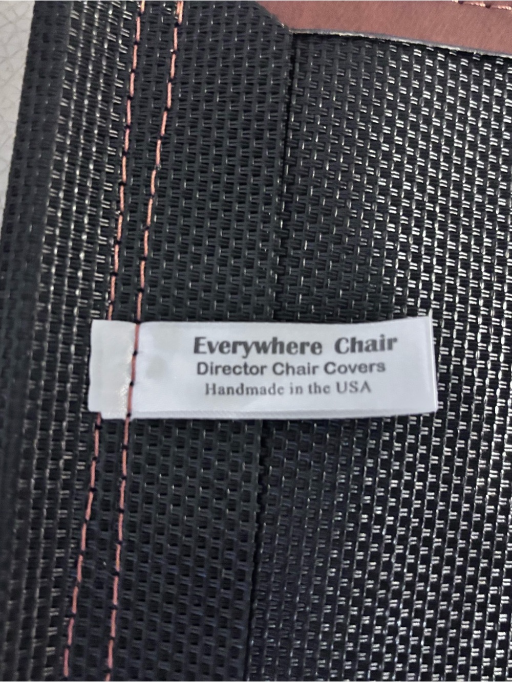 Brown bonded leather chair back and seat (standard director’s chair) - Picture 3 of 4